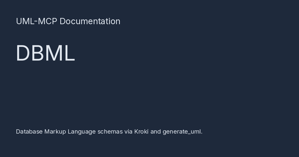 DBML - UML-MCP Documentation