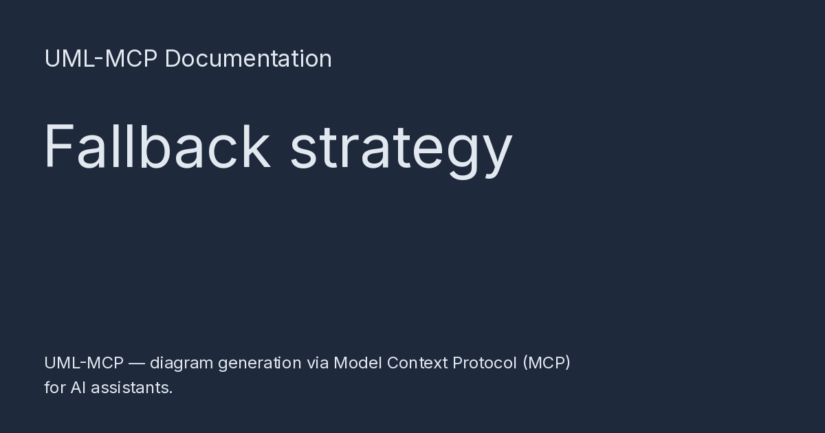 Fallback strategy - UML-MCP Documentation