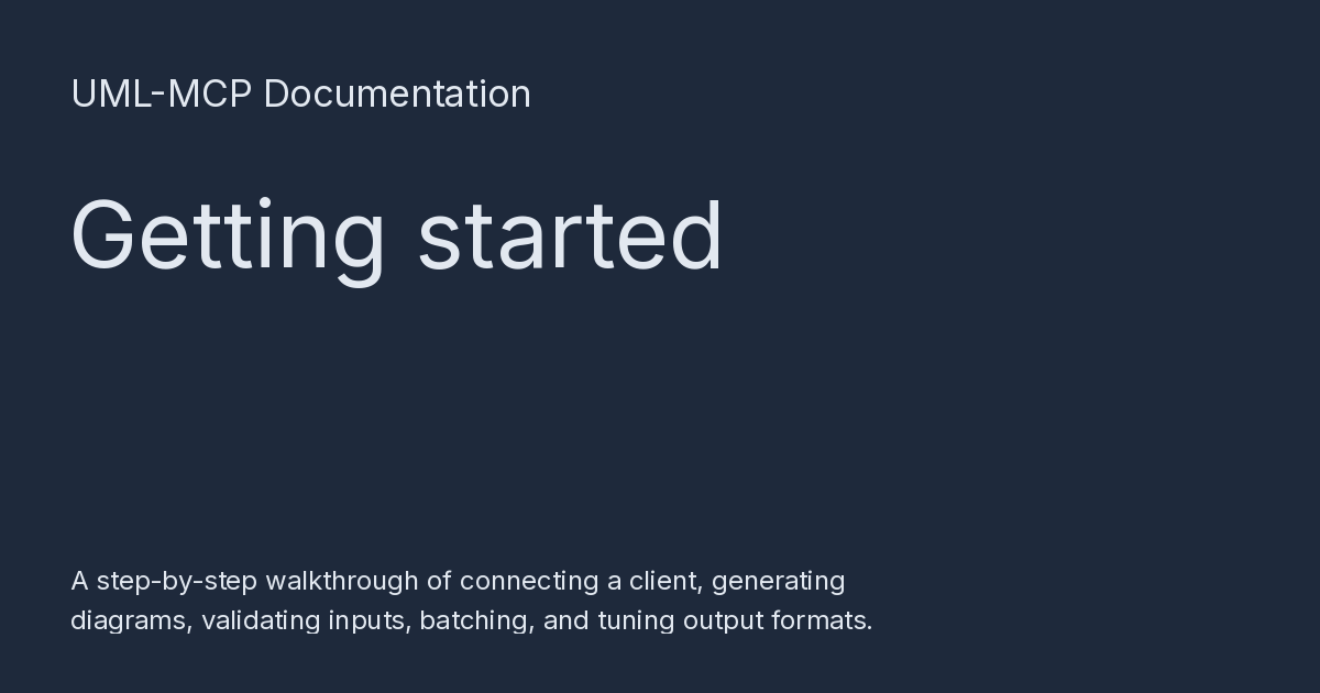 Getting started - UML-MCP Documentation